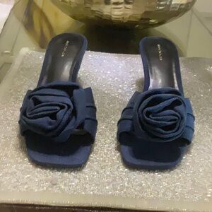 Women's Blue Slide Sandals